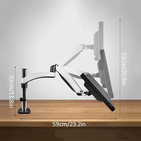 PC Monitor Mount Bracket Single Monitor Mount Monitor Monitor Mount Monitor Mount Monitor Mount Monitor Mount with C Clamp and BA, White-B in Kuwait