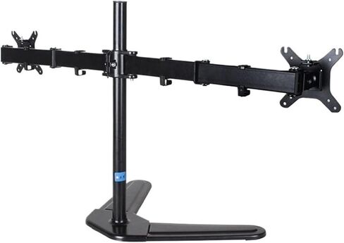 Monitor Arm Dual Monitor Desk Stand, Free Standing Monitor Stand for 2 Screens up to 17.6lbs per Arm, Adjustable Dual Monitor Mount Arm with Tilt, Swivel, Rotation Monitor Mount Arm in Kuwait