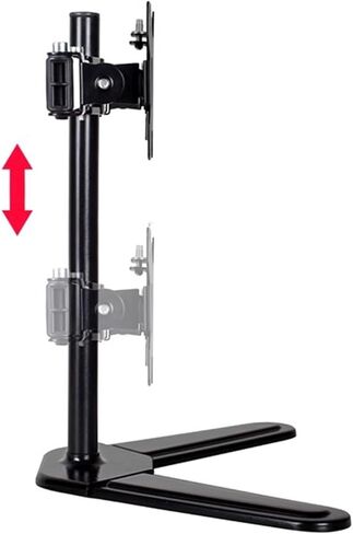 Monitor Arm Dual Monitor Desk Stand, Free Standing Monitor Stand for 2 Screens up to 17.6lbs per Arm, Adjustable Dual Monitor Mount Arm with Tilt, Swivel, Rotation Monitor Mount Arm in Kuwait