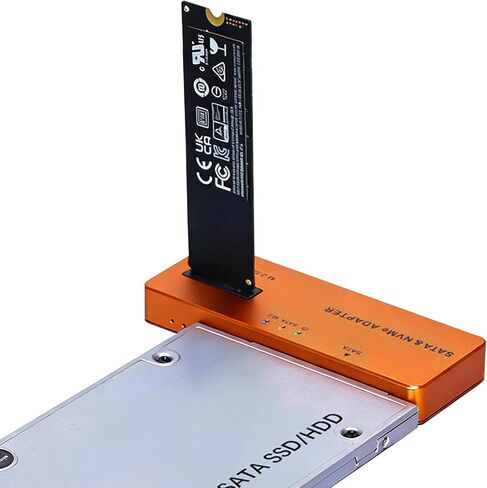 حاوية SSD M.2 NVMe SATA SSD بسرعة 10 جيجابت في الثانية، محول PCIe NVMe بدون أدوات، قارئ محرك أقراص ثابتة خارجي USB 3.2، مفتاح M متوافق مع جميع محركات أقراص M.2/SATA SSD (2.5/3.5 بوصة)، مع شاحن وكابلات USB-C بقدرة 30 وات in Kuwait