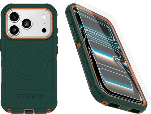 حزمة OtterBox iPhone 17 Pro (فقط): حافظة سلسلة Defender وواقي الشاشة - أسود - الحافظة فقط - أزرار كبس على MagSafe - قوية - متينة ومتينة - عبوة غير مخصصة للبيع بالتجزئة in Kuwait