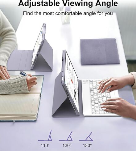 for Lenovo Idea Tab 11'' 2025 Case with Keyboard, Detachable Bluetooth Keyboard for Idea 11inch Tablet Cover with Pen Holder, Smart Keypad Folio for Lenovo Tab 2025 Release TB-336ZU/336FU, Lavender in Kuwait