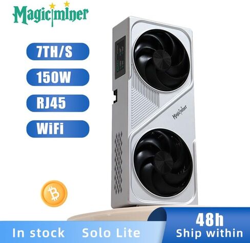 New Magic Miner BG02 7TH/s SHA256 Asic Miner - جهاز تعدين تشفير هادئ بقدرة 150 وات للاستخدام المنزلي والمكتبي، لعشاق البيتكوين والأصدقاء والعائلة مع PSU in Kuwait