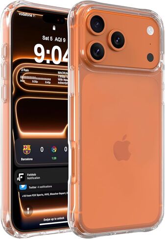 DEERLAMN Clear Case for iPhone 13/iPhone 14 6.1-Inch, Military Grade Drop Protection Anti-Scratch Transparent Ultra Slim Non-Yellowing Shockproof Protective Phone Cover in Kuwait