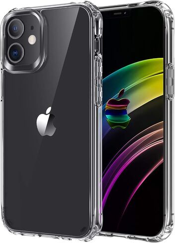 DEERLAMN Clear Case for iPhone 13/iPhone 14 6.1-Inch, Military Grade Drop Protection Anti-Scratch Transparent Ultra Slim Non-Yellowing Shockproof Protective Phone Cover in Kuwait