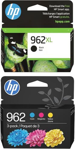 Original HP 962XL Cyan High-yield Ink Cartridge | Works with HP OfficeJet 9010 Series, HP OfficeJet Pro 9010, 9020 Series | Eligible for Instant Ink | 3JA00AN in Kuwait