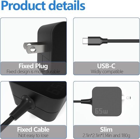 65 واط 20 فولت 3.25A نوع C محول التيار المتردد ADL-65A1 ل ASUS Chromebook ExpertBook Vivobook Zenbook 13 14 S14 16 S16 CR11 CR12 CZ11 شاحن الكمبيوتر المحمول in Kuwait
