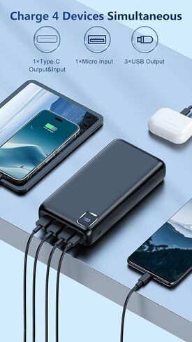 Portable Charger 50000mAh Power Bank, PD 30W Fast Charging External Battery Pack,High Capacity External Battery Pack for Camping, Portable Phone Charger for iPhone Samsung Android in Kuwait