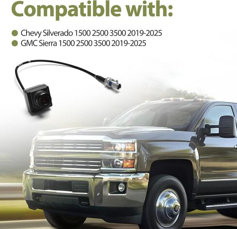 كاميرا الرؤية الخلفية متوافقة مع Chevy Silverado 1500 2500 3500 2019-2025، GMC Sierra 1500 2500 3500 2019-2025 استبدال الكاميرا الاحتياطية الخلفية 84929557 84486910 84822834 in Kuwait