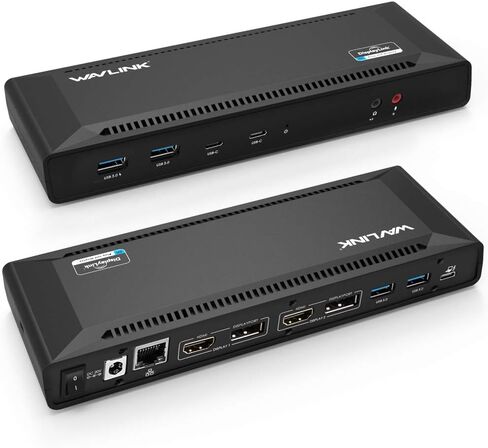 محطة إرساء الكمبيوتر المحمول WAVLINK Dual 4K@60 هرتز USB C مع شحن مضيف 65 وات، مزدوج 5K/4K@60 هرتز، قاعدة Displaylink مع 2xDisplay، 2xHDMI، 6xUSB 3.0 منفذ، جيجابت إيثرنت in Kuwait