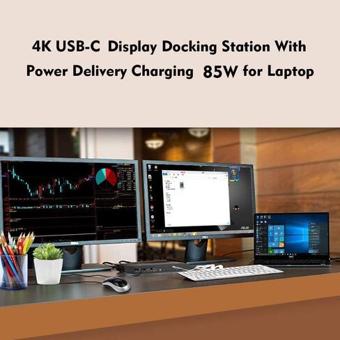 محطة إرساء الكمبيوتر المحمول WAVLINK Dual 4K@60 هرتز USB C مع شحن مضيف 65 وات، مزدوج 5K/4K@60 هرتز، قاعدة Displaylink مع 2xDisplay، 2xHDMI، 6xUSB 3.0 منفذ، جيجابت إيثرنت in Kuwait