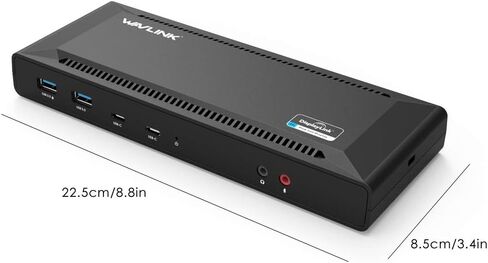 محطة إرساء الكمبيوتر المحمول WAVLINK Dual 4K@60 هرتز USB C مع شحن مضيف 65 وات، مزدوج 5K/4K@60 هرتز، قاعدة Displaylink مع 2xDisplay، 2xHDMI، 6xUSB 3.0 منفذ، جيجابت إيثرنت in Kuwait