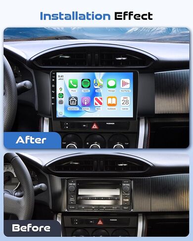[2G+64G] Car Radio Stereo for Toyota GT86/Subaru BRZ Scion FRS 2012 2013 2014 2015 2016, Wireless CarPlay Android Auto, 9 inch 2.5D Touchscreen Stereo, 5GWiFi GPS, Backup Camera FM RDS in Kuwait