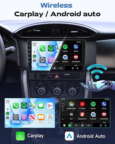 [2G+64G] Car Radio Stereo for Toyota GT86/Subaru BRZ Scion FRS 2012 2013 2014 2015 2016, Wireless CarPlay Android Auto, 9 inch 2.5D Touchscreen Stereo, 5GWiFi GPS, Backup Camera FM RDS in Kuwait