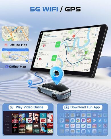 [2G+64G] Car Radio Stereo for Toyota GT86/Subaru BRZ Scion FRS 2012 2013 2014 2015 2016, Wireless CarPlay Android Auto, 9 inch 2.5D Touchscreen Stereo, 5GWiFi GPS, Backup Camera FM RDS in Kuwait