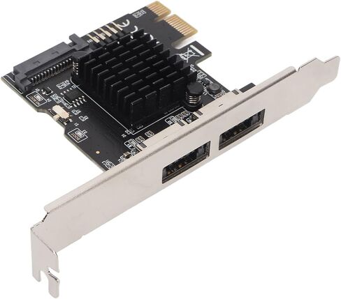 PCIE لتشغيل بطاقة توسيع ESATA بمنفذين، مادة PCB، نقل بيانات بسرعة 6 جيجابت في الثانية، متوافق مع المستخدمين in Kuwait