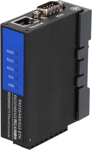 RS232 / 485/422 إلى وحدة خادم الأجهزة التسلسلية Ethernet، سبائك الألومنيوم، DC 9V - 24V - ناقل حركة شفاف، دعم متعدد البروتوكولات للأتمتة الصناعية وحركة المرور in Kuwait