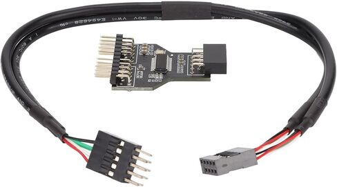 مقسم USB 9 Pin - كابل تمديد USB2.0 مزدوج 9 Pin Header Hub 0. أنثى إلى 2 ذكر للاتصال USB الداخلي باللوحة الأم in Kuwait