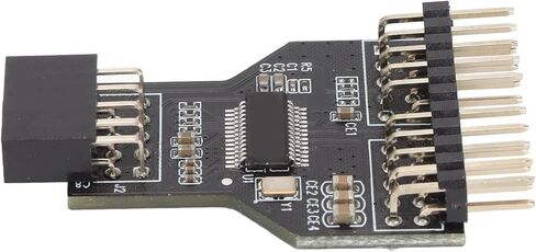 مقسم USB 9 Pin - كابل تمديد USB2.0 مزدوج 9 Pin Header Hub 0. أنثى إلى 2 ذكر للاتصال USB الداخلي باللوحة الأم in Kuwait