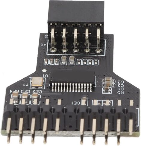 مقسم USB 9 Pin - كابل تمديد USB2.0 مزدوج 9 Pin Header Hub 0. أنثى إلى 2 ذكر للاتصال USB الداخلي باللوحة الأم in Kuwait
