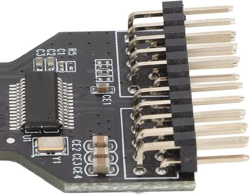مقسم USB 9 Pin - كابل تمديد USB2.0 مزدوج 9 Pin Header Hub 0. أنثى إلى 2 ذكر للاتصال USB الداخلي باللوحة الأم in Kuwait
