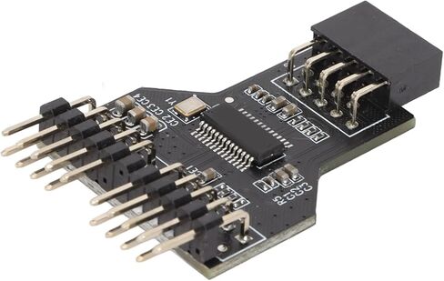 مقسم USB 9 Pin - كابل تمديد USB2.0 مزدوج 9 Pin Header Hub 0. أنثى إلى 2 ذكر للاتصال USB الداخلي باللوحة الأم in Kuwait