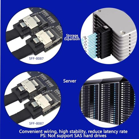 بطاقة PCIe إلى بطاقة Serial ATA، بطاقة توسيع 9 منافذ 3.0 بسرعة 6 جيجابت في الثانية مع منفذين SFF8087 واستهلاك منخفض للطاقة، لجهاز كمبيوتر خادم سطح المكتب NAS in Kuwait