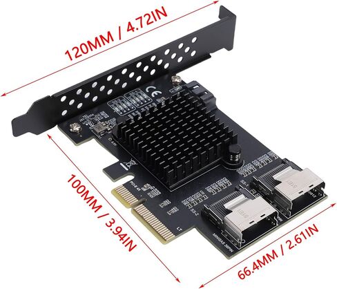 بطاقة PCIe إلى بطاقة Serial ATA، بطاقة توسيع 9 منافذ 3.0 بسرعة 6 جيجابت في الثانية مع منفذين SFF8087 واستهلاك منخفض للطاقة، لجهاز كمبيوتر خادم سطح المكتب NAS in Kuwait