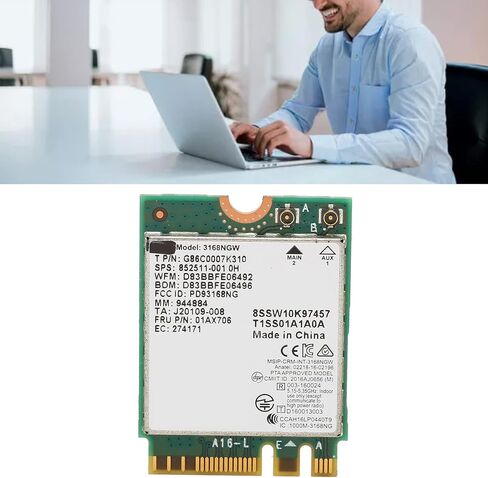 Generic 3168NGW وحدة لاسلكية، بطاقة شبكة WiFi مزدوجة النطاق 2.4G 5G مع BT4.2، لأجهزة الكمبيوتر المحمولة المزودة بفتحات NGFF in Kuwait