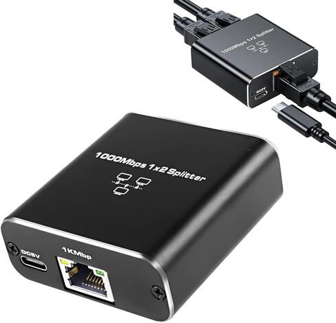 محول إيثرنت جيجابت Sxhlseller RJ45، 8 منافذ غير مُدارة، تشغيل صامت، مادة سبائك الألومنيوم، وصول متزامن للإنترنت للمنزل والمكتب in Kuwait
