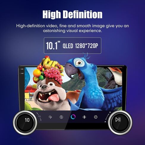 for Hyundai Accent 2018-2022 Display Knobs CarPlay/Android Auto Android FM Radio Car Navigation Stereo Pad Player GPS 10.1" QLED Touch Screen BT WiFi 2 Din Headunit Tablet Quad Core 2G+64G in Kuwait