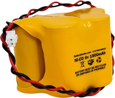 (4 حزمة) Ni-CD 6.0V 1.5AH أبيض 2 دبوس موصل ELB-615N 6V 1500MAH بطارية لأضواء الطوارئ علامة الخروج in Kuwait