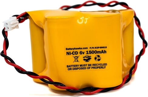(4 حزمة) Ni-CD 6.0V 1.5AH أبيض 2 دبوس موصل ELB-615N 6V 1500MAH بطارية لأضواء الطوارئ علامة الخروج in Kuwait