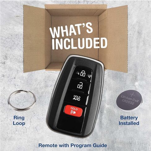 Remote 4btn AC Key Fob for Toyota Prius Prime (HYQ14FBE, 0410, 89904-47460) in Saudi Arabia