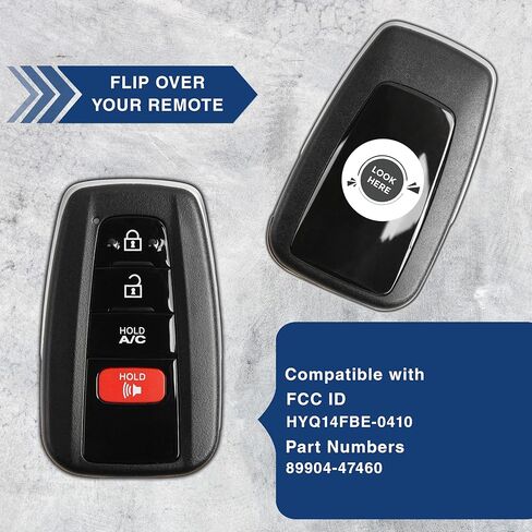 Remote 4btn AC Key Fob for Toyota Prius Prime (HYQ14FBE, 0410, 89904-47460) in Saudi Arabia