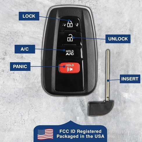 Remote 4btn AC Key Fob for Toyota Prius Prime (HYQ14FBE, 0410, 89904-47460) in Saudi Arabia