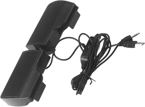 DOITOOL USB مكبر صوت للكمبيوتر بمشبك على سطح المكتب ومكبر صوت سلكي محمول للكمبيوتر المحمول والكمبيوتر الشخصي مع الطاقة، ملحق صوتي مدمج متعدد الأغراض للاستخدام في المنزل والمكتب in Kuwait