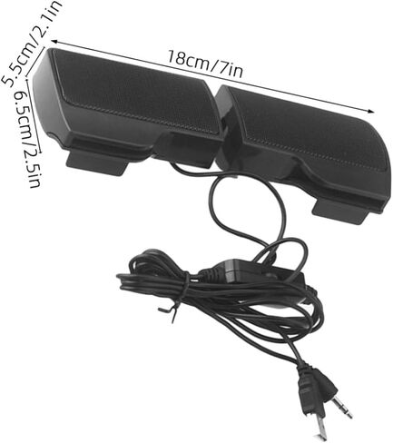 DOITOOL USB مكبر صوت للكمبيوتر بمشبك على سطح المكتب ومكبر صوت سلكي محمول للكمبيوتر المحمول والكمبيوتر الشخصي مع الطاقة، ملحق صوتي مدمج متعدد الأغراض للاستخدام في المنزل والمكتب in Kuwait