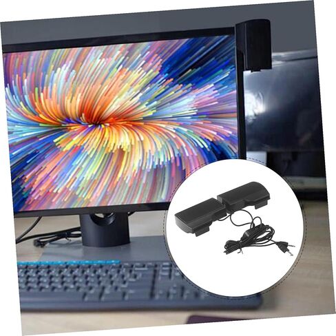 USB Clip-on Computer Speaker Portable Voice Box USB-Powered Desktop Speaker for Home Office Laptop Use with 3. Voltage Compatibility in Kuwait