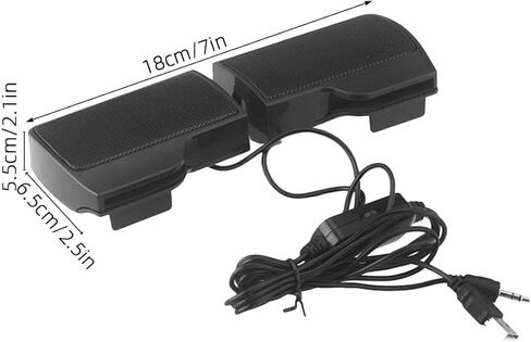 SEWACC USB Clip-on Computer Speakers Portable Desktop Monitor Loudspeaker Box for Home Office Dormitory with 3.00v Power Supply, Compact Multi-Purpose Voice Box for Laptop and PC in Kuwait