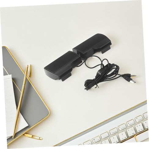 SEWACC USB Clip-on Computer Speakers Portable Desktop Monitor Loudspeaker Box for Home Office Dormitory with 3.00v Power Supply, Compact Multi-Purpose Voice Box for Laptop and PC in Kuwait