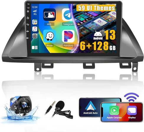 ستيريو سيارة 4G+64G Android 13 لراديو Honda Odyssey 2005-2010، راديو بشاشة لمس IPS 10.1 بوصة مع Apple Carplay Android Auto، بلوتوث GPS WiFi 32EQ DSP FM RDS SWC+Mic، كاميرا احتياطية AHD in Kuwait