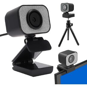 Webcam with Microphone for Streaming, 4K Web Camera, Clear 8MP Sensor, Auto Low Light Fix, Wide Angle Lens for Video Call Meeting in Kuwait