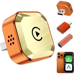 محول CarPlay اللاسلكي، 2026 ترقية التوصيل والتشغيل CarPlay Wireless Dongle لهواتف iPhone، محول تشغيل السيارة بتردد 5.8 جيجا هرتز WiFi 0 للسيارات مع CarPlay السلكي من المصنع، متوافق مع iPhone 11-15، iOS 10+ in Kuwait