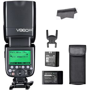فلاش Godox V860II-N TTL 2.4G GN60 1/8000s عالي السرعة مزامنة Speedlite 650 ومضات طاقة كاملة متوافقة مع Nikon D800 D700 D7100 D7000 D5200 D5100 D5000 D300 D300S D3200 D3100 D3000 D200 (V860IIN) in Kuwait