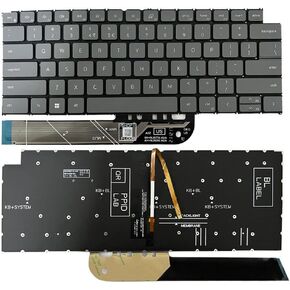 كمبيوتر محمول GinTai بديل بإضاءة خلفية للوحة المفاتيح الأمريكية لجهاز Dell Vostro 5310 5320 5410 5415 / Latitude 3320 3420 (رمادي) in Kuwait
