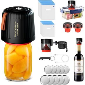 YEIO Mason Jar Sealer and Accessory Hose Compatible with FoodSaver Vacuum, a Manual Portable Pump Can Opener, Kit for Ball Regular & Wide-Mouth, kitchen Tools, White in Saudi Arabia