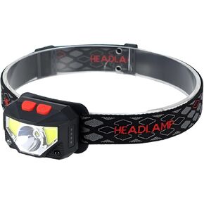 Headlamp Rechargeable, Super Bright Motion Sensor LED Head Lamp Flashlight, 8 Modes for Camping & Hiking Gear Essentials, IP65 Waterproof Headlight, Red Light for Emergency Safety, USB Cable Included in Kuwait