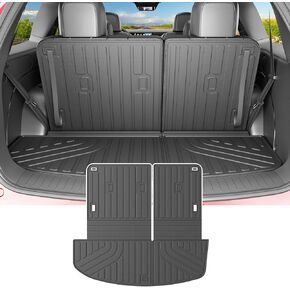 powoq Fit 2020-2023 Hyundai Palisade Cargo Liner Backrest Mat TPE Behind 3rd Row Seat Back Seat Protector for 2020 2021 2022 2023 Hyundai Palisade Accessories(Rear Trunk Mat with Backrest Mat) in Saudi Arabia