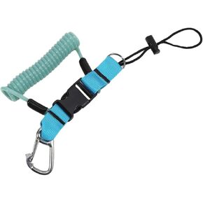 One Stainless Steel Scuba Diving Lanyard Spring Coiled Lanyard with Quick Release Buckle for Cameras and Dive Lights in Kuwait